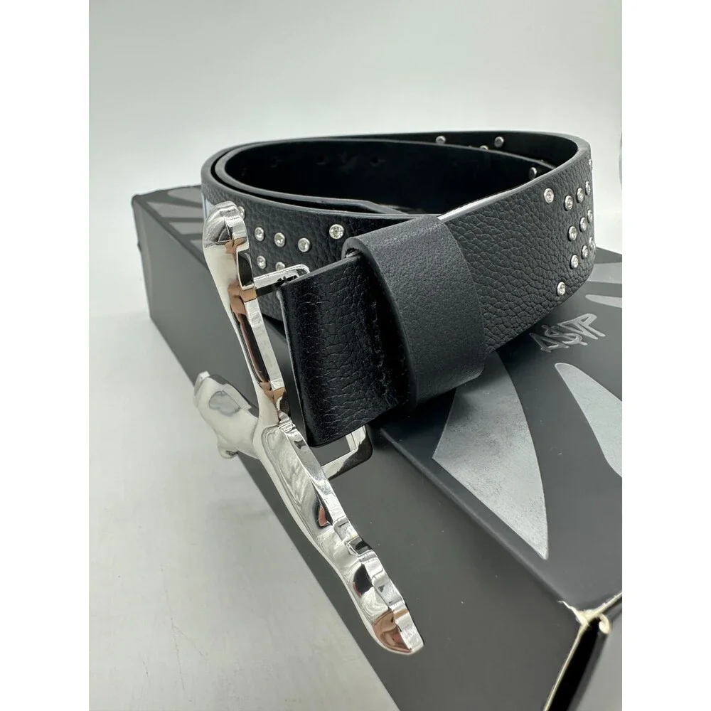 PUMA x A$AP Rocky Cat Belt Men's Size L/XL Black Studded Leather Belt 054939 01